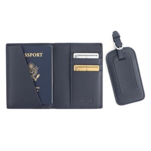 Royce RFID Passport Case and Luggage Tag Travel Gift Set